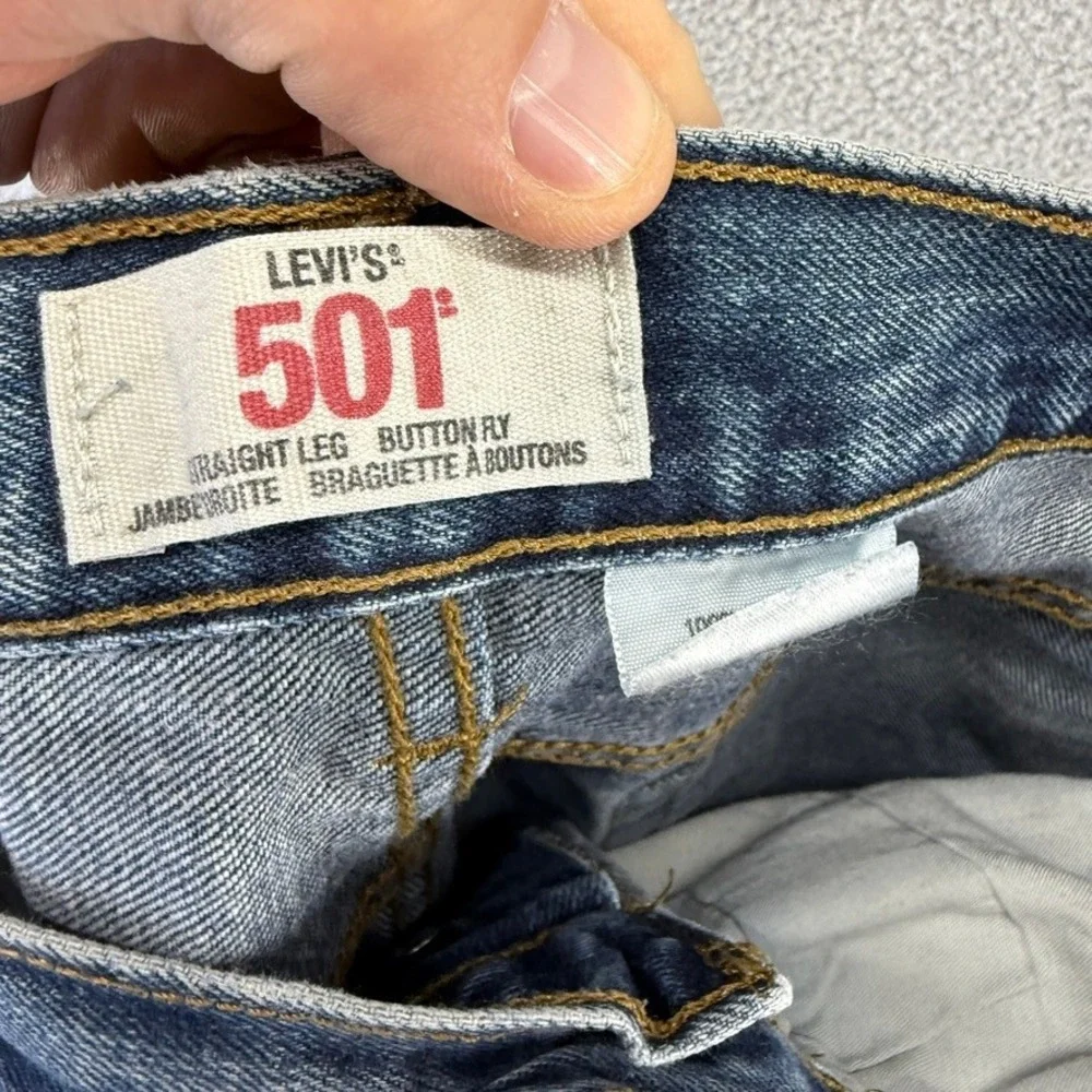 Vintage Levis Jeans men's Fits 34x30 Fit 35x27 Blue Dark Wash Whisker 501xx y2k